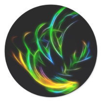 V Flame - Colorful Fractal Flame Sticker