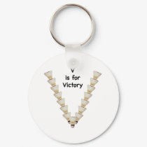 V for Victory Badminton keychains