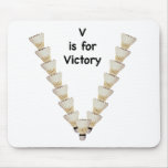 V for Victory Badminton Mouse Mat
