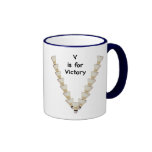 V for Victory Badminton Mug