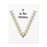 V for Victory Badminton Postcard