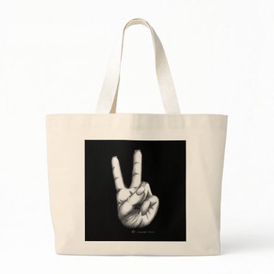 V for Victory Canvas Bags by serenitystudios