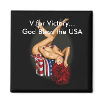V for Victory... God Bless the USA magnets by eonco82 V for Victory... God Bless the USA magnets