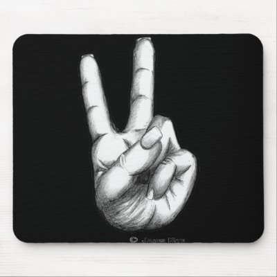 V for Victory Mouse Mat by serenitystudios