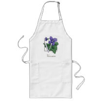 V for Violets Flower Monogram aprons