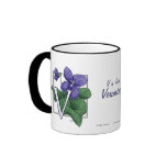 V for Violets Flower Monogram Coffee Mugs