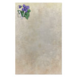 V for Violets Flower Monogram stationery