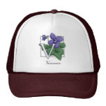 V for Violets Flower Monogram Trucker Hats