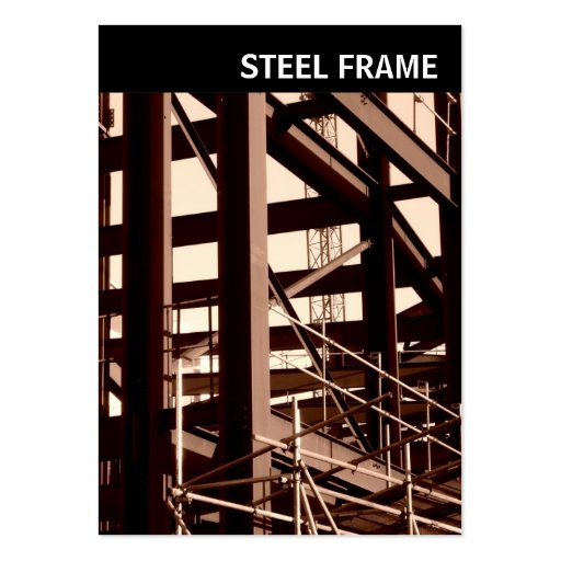 V Header - Photo - Steel Frame Construction Business Cards (front side)