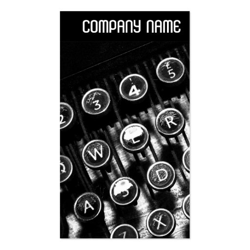 V Header - Vintage Typewriter Business Card Template