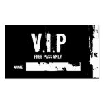 V.I.P, I, I, FREE PASS ONLY, NAME, _, _ BUSINESS CARD TEMPLATE