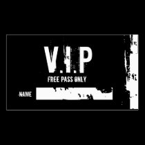 V.I.P, I, I, FREE PASS ONLY, NAME, _, _ business cards
