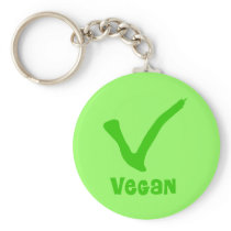 V is for Vegan Keychain