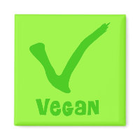 V is for Vegan Magnets magnet