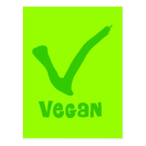V is for Vegan Postcard