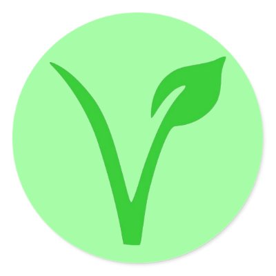 V is for Vegan Sticker