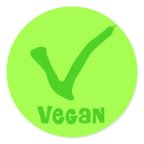 V is for Vegan Stickers by wingedturtle V is for Vegan Stickers