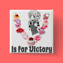 V is for Victory buttons