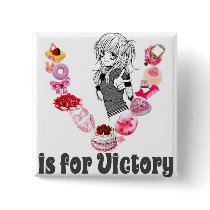 V is for Victory buttons by PetSugar V is for Victory buttons