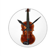 V is for Violin Round Clocks