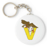 V is for Vulture Keychain