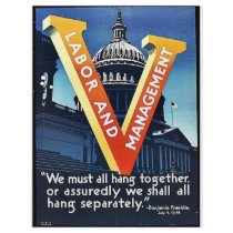 V Labor And Management flyers by ww2posters V Labor And Management flyers