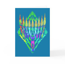 V Menorah Cards cards