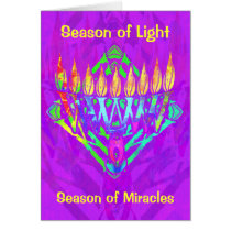 V Menorah Chanukah Cards cards