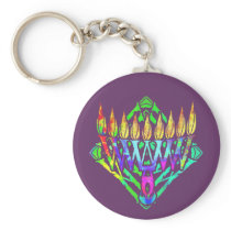 V Menorah Keychain`