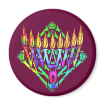 V Menorah Magnets