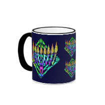 V Menorah Mugs