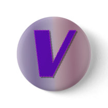 V purple monogram buttons