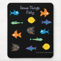 Va el acuario ligero de Fishy_black de las cosas d Alfombrillas De Raton