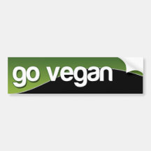 VA EL VEGANO - verde Etiqueta De Parachoque