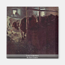 Vacas en el granero de Klimt Gustavo Imán Para Frigorifico