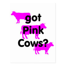 Vacas rosadas conseguidas tarjeta postal