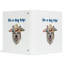 Vacation Dog Trip Vinyl Binder