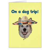 Vacation Dog Trip Greeting Cards