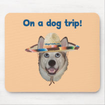 Vacation Dog Trip Mouse Pad