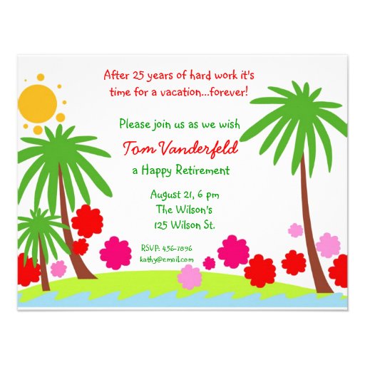 Vacation Forever Retirement Party Invitation