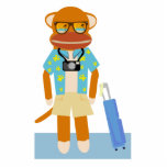 Vacation Monkey Sculpture Photo Cutouts