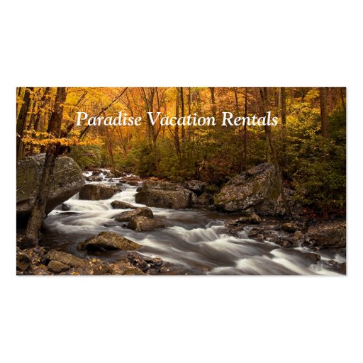 Vacation Rental  Business Card (front side)