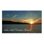 business card, sunset, sunrise, lake, vacation,