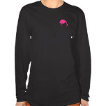 Vacation Travel Flamingos Birds on Hot Pink Black Tee Shirts