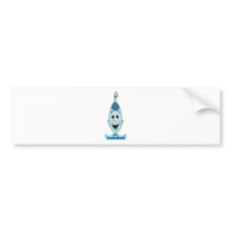 Vaccum Cartoon Blue Bumper Stickers