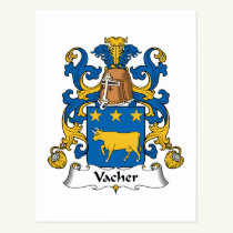 Vacher Family Crest Postcard