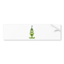 Vacuum Cartoon Green Bumper Sticker