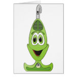 Vacuum Cartoon Green Greeting Cards