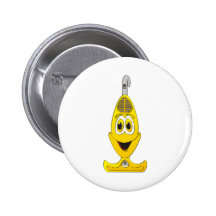 Vacuum Cartoon Yellow Button