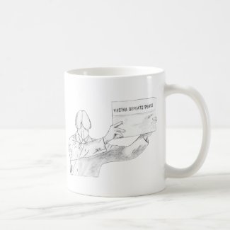 Vagina Defeats Penis mug